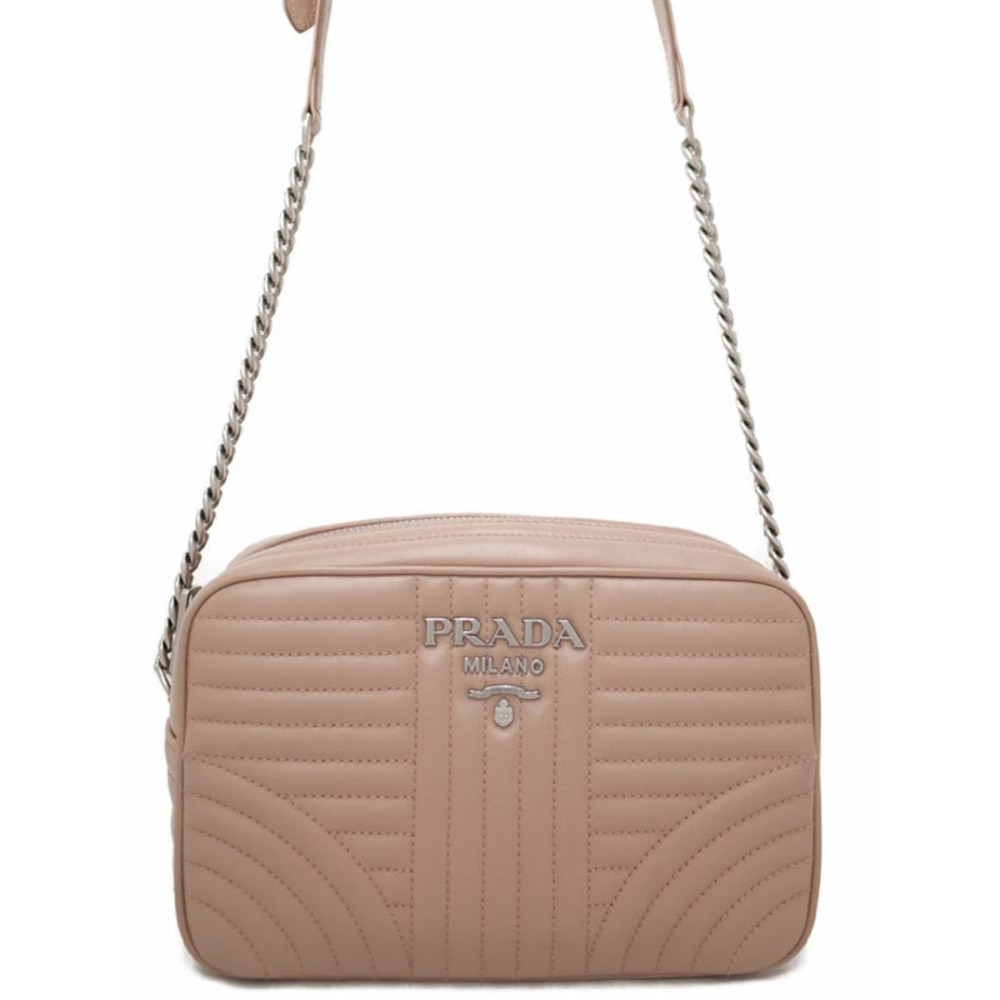 Prada Diagram Leather Bag Chain Shoulder